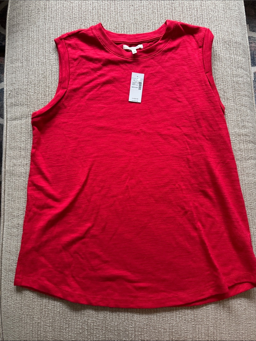 Maurices Bright Red Sleeveless Crewneck Tank